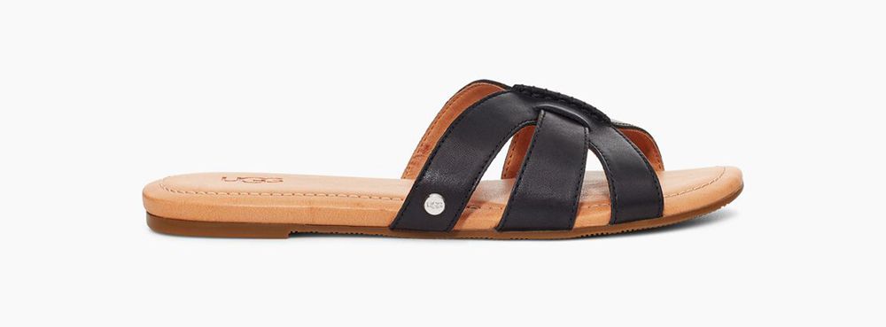 Ugg Sandal Womens - Ugg Teague Black - 172CORUMB